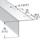 38mm x 38mm x 3.65mt Pre-Punched Aluminium Angle 